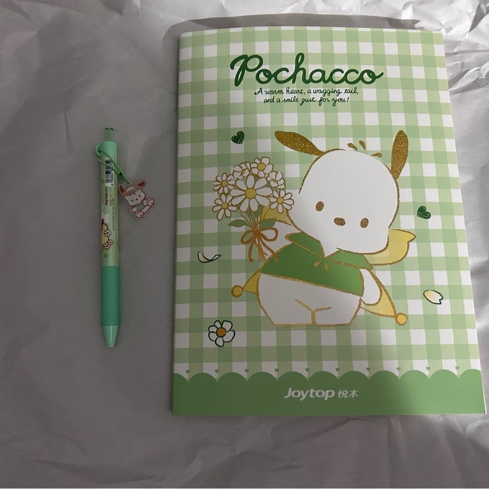 Pochacco Notebook and Pen Set NWT